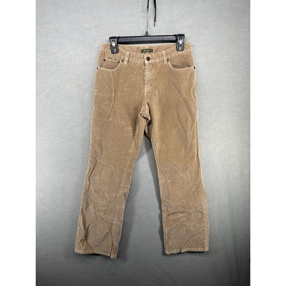 Eddie Bauer Womens Boyfriend Relaxed Corduroy Pants‎ Beige Size Petite 6 Y2K - Picture 1 of 10